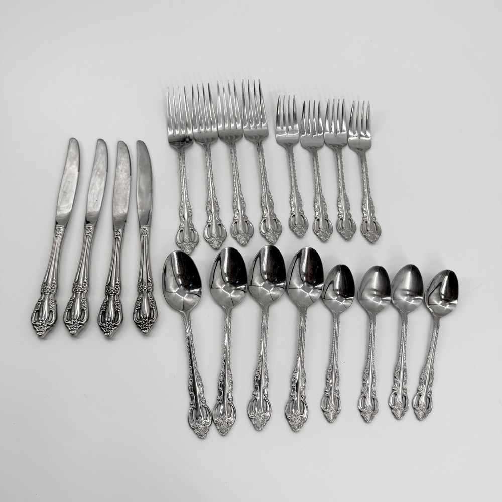 RSVP RXV3 18/10 Stainless Steel Heavy Pierced 20 Piece Set 4 Place Settings